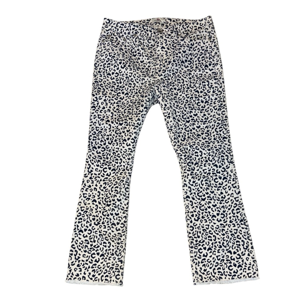 NWT Vineyard Vines Jamie High Rise Kick Flare Leopard Print Corduroy Jeans - 30